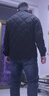 鸭鸭新款衬衫羽绒服男短款翻领2025年冬季新款轻薄便携保暖外套上衣Y 2370灰色 180/96A(XL) 实拍图