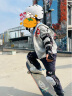 FILA斐乐轮滑护具套装护膝滑板头盔儿童滑冰自行车平衡车女防摔男成人 FILA经典白+白色护具套装 XS码(建议30-60斤) 实拍图