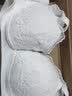 俏曼芬夏季内衣女超薄款大胸显小聚拢收副乳防下垂无钢圈大码胸罩性感少女文胸套装 白色（单件） 40/90(ABC通杯厚约0.3CM) 实拍图