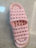始丰 凉拖鞋居家漏水镂空速干浴室拖鞋女夏天防滑男家用情侣女士拖鞋 粉红 38-39 实拍图
