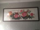 暮春舍（MUCHUNSHE）手绘国画牡丹画新中式字画客厅装饰画中堂挂画花开富贵花鸟牡丹图 《花开富贵福满堂》A大气款 63*125CM【红褐实木镜框】 实拍图