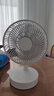 卡西道夫电风扇家用usb电扇台式小型迷你宿舍床头台扇桌面小风扇床上用便携办公室可充电大风力摇头风扇 【摇头】大面罩7200毫安+定时 【配Type-C接口数据线】 实拍图