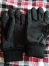 北诺 真皮手套男冬季加绒加厚防风防寒户外骑行开车触屏分指男士手套  真皮加绒 箭头款 黑色 实拍图