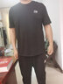 JEEP SPIRIT吉普短袖T恤男夏季新款棉质圆领薄款休闲纯色大码体恤上衣宽松 9010黑色 6XL / 200-220斤 实拍图