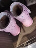 哈比熊童鞋儿童雪地靴冬款女童靴子加绒保暖短靴棉鞋AW7090 粉色(圆)35码 实拍图
