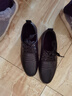 红蜻蜓男鞋加绒保暖秋冬牛皮休闲鞋男商务正装皮鞋男WTA306871A黑色39 实拍图