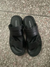 意尔康男鞋羊皮舒适休闲沙滩鞋露趾两穿凉拖鞋 96655W 黑色 40 实拍图