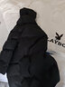 花花公子（PLAYBOY）棉服男中长款棉衣男2025秋冬季外套男士连帽棉袄厚衣服 黑色 XL 实拍图
