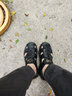 EXUELING头层牛皮凉鞋男秋季新款户外运动包头休闲鞋拖鞋透气男士沙滩鞋 黑色 39 (245mm) 实拍图