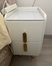 卧室床头柜卧室2025新款小型家用收纳柜超窄极窄边创意小床头柜 卡其色（普通款）双抽 48cm高 25cm宽*40cm厚 实拍图