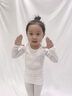 艾舞戈儿童舞蹈服女春秋保暖演出打底衣女童练功紧身打底衫隐形跳舞上衣 【高弹连脚套装 - 春秋】- 白色 100 M码 高95-115cm重25-40斤 实拍图