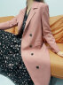 颜域中长款西装领英伦风衣春装女2024年新款长袖气质粉色大衣外套 橡皮红 M/38 晒单实拍图