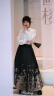 丹珠娜（DanZhuNa）马面裙全套2024春季新款女装中国风汉服日常上班穿的新中式连衣裙 上衣+黑色马面裙(无吊坠) M 晒单实拍图