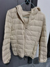 雪中羽皇轻薄羽绒服女连帽2025年秋冬新款休闲小个子白鸭绒保暖防寒外套 米色 M (160) (80-95斤） 实拍图