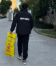 查尔斯桃心加厚保暖美式休闲学生面包服宽松立领反光字母棉衣外套男女同款 黑色 2XL 实拍图