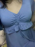 多菲尼森大码泳衣女士泡温泉度假遮肉显瘦保守连体泳装裙式胖妹妹泳衣 水墨蓝大码泳衣女【120-160斤】 实拍图