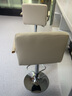 美勒思欧式吧台椅升降酒吧椅时尚吧椅吧椅靠背高脚椅子旋转椅子 奶白色 实拍图