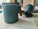 唐宗茶道 陶瓷马克杯茶水分离杯泡茶办公杯礼盒可定制茶具 绿砂釉陶制茶水分离马克杯C5600 实拍图