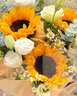 插画鲜花速递向日葵玫瑰混搭花束表白送女友老婆生日礼物全国同城配送 3朵向日葵5朵香槟玫瑰混搭花束 实拍图