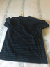 MUJI MUJI 男式 印度棉天竺编织 条纹短袖T恤 黑色X横条 L 实拍图