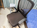 奥伦福特 电脑椅 家用办公椅靠背椅转椅书房椅子学生座椅人体工学椅学习椅 JF-黑框黑网【折叠背】 实拍图