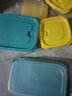 茶花（CHAHUA）塑料保鲜盒食品级可加热大容量一次性快餐盒野餐打包盒汤碗水果 【1200ML】蓝色2只装 实拍图