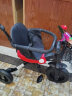 纳豆儿童三轮车脚踏车手推车婴儿溜娃神器宝宝遛娃儿童车1-2-3-5岁 中国红护栏款+坐垫 实拍图