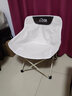 探露户外折叠椅子便携式超轻月亮椅露营沙滩椅钓鱼凳子靠背马扎 六层夹棉-加粗钢管月亮椅浅卡其 实拍图