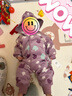 Mini Balabala迷你巴拉连体衣秋宝宝萌趣双面穿毛绒爬服 紫白色调00371 80cm 实拍图