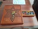 御圣 跳棋玻璃珠跳跳棋木质跳棋盘早教启蒙亲子益智游戏桌游儿童礼物 正方型跳棋盘+【玻璃珠棋子】 实拍图