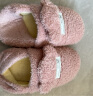 PaulFrank大嘴猴棉拖鞋女冬季情侣家居厚底保暖包跟月子棉鞋男PF915粉色250 实拍图