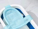 日康（rikang）可折叠浴盆 婴儿洗澡盆婴儿浴盆 电子感温+浴网浴垫X1036-1晴空蓝 晒单实拍图