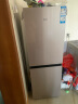 海尔（Haier）冰箱201升小型家用两门冰箱黑金净化两档变温超薄风冷无霜彩晶玻璃面板节能冰箱  实拍图
