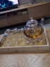 青麦 加厚玻璃功夫茶具套装家用耐高温可加热玻璃泡茶花茶壶整套组合 800ml壶+6杯+心型底座+托盘 9头 实拍图
