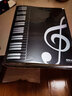 爱琴乐 钢琴乐谱夹子五线谱插页曲谱文件夹书夹不反光A4资料册乐器配件 曲谱夹【正反放80张曲谱】时尚黑 实拍图