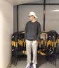 头号青年圆领卫衣男春秋季加绒加大码男装笑脸休闲长袖T恤上衣服 黑 L 实拍图