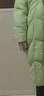 雪中飞秋冬新款百搭可拆卸连帽分格充绒女士长款加厚连帽羽绒服 绿色|8638 L 170/92A 实拍图