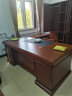 中泰（jongtay）中式办公桌胡桃木皮老板桌2.2米 总裁经理油漆大班台含副柜 晒单实拍图
