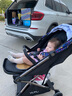 YUYU悠悠第8代高景观婴儿车超轻便可坐可躺便携上飞机BB儿童推车 8代黑色嘻哈星球（枪色车架） 实拍图