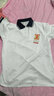 中小学生校服内搭短袖T恤夏季休闲高中生白色上衣polo衫高中班服 白色藏蓝领白边 185 实拍图