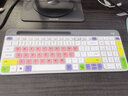 升派 适用于 罗技专用 MK470 K580 台式机键盘保护膜无线笔记本电脑蓝牙膜贴罩套pebble MK470/K580五彩粉底膜 实拍图