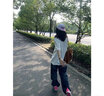 溪谷幽幽嘻哈帽子美式男女款春秋洋气棒球帽学生平沿帽夏季遮阳板帽显脸小 小闪电粉白 成人款可调节 实拍图