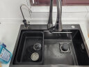 奈田（NTNO）厨房水槽洗菜盆一体盆大单槽纳米304不锈钢阶梯洗碗槽手工洗菜池 68*46B-抽拉龙头 实拍图