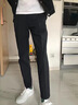 花花公子（PLAYBOY）【加绒可选】西裤男正装西服裤子男商务休闲九分裤长小脚修身直筒 九分藏青+九分黑 31 实拍图