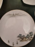 玛戈隆特 骨瓷碗面碗汤盘汤碗沙拉碗鱼盘勺子 家用餐具 西湖盛宴 多规格 19.5CM禅意平盘 实拍图