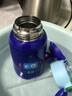 EWIWE双层杯盖不锈钢水杯萌趣公仔杯弹盖水杯子带杯套可调节背带出行 双层盖/耐摔硅胶套/粉色/约 500ml 实拍图