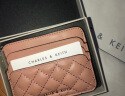 CHARLES&KEITHCK6-50680926包包女包菱格迷你卡包钱包 BLUSH浅红色 6个 实拍图