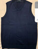 报喜鸟羊毛衫男装【纯羊毛背心】轻商务套头无袖易穿搭内搭小马甲毛衫男 藏青 L -48(175/96) 实拍图