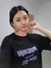 野原琳夏季宽松纯棉短袖t恤女少女原宿风ins闺密打底衫女装2025年新款 A278黑色 S 实拍图