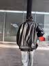 百鹊亭皮衣外套男2026秋季新款穿搭高级感美式机车夹克男潮牌痞帅棒球服 黑色【刺绣款 高品质】 XL 实拍图